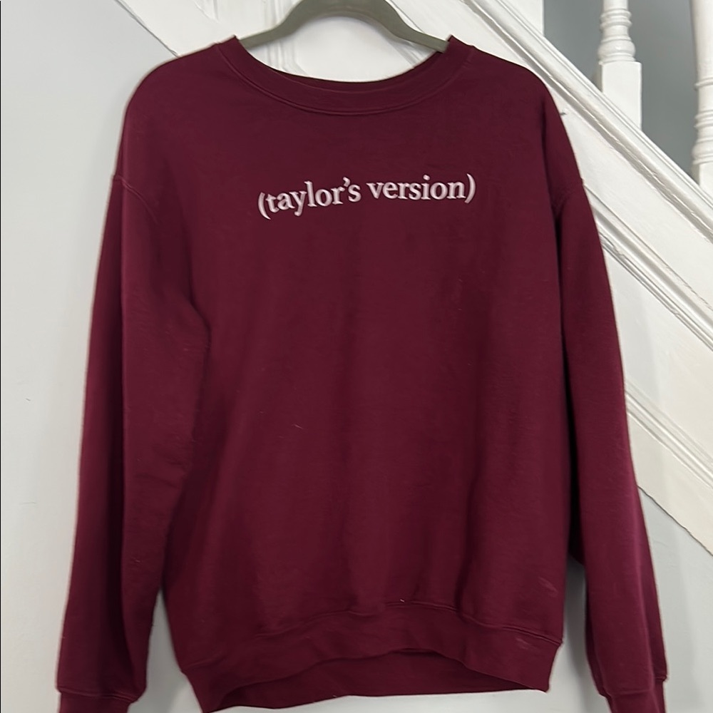 Taylor Swift Maroon Sweatshirt with Taylor’s Version text